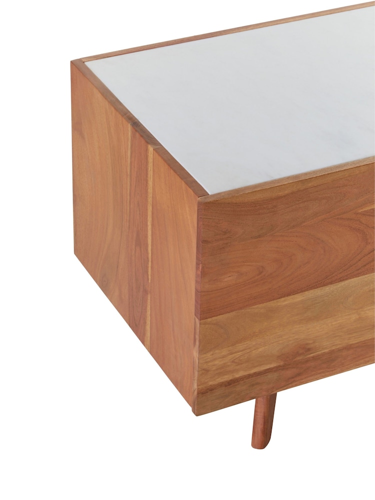Fifty Five South Brown Myan 2 Door Marble TV Unit - Image 4 of 4 Fifty Five South Brown Myan 2 Door Marble TV Unit - Image 4 of 4