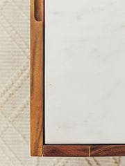 Fifty Five South Brown Myan 3 Drawer Marble Sideboard - Image 3 of 6