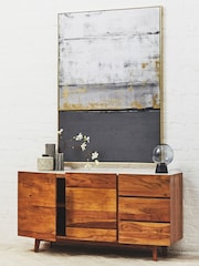 Fifty Five South Brown Myan 3 Drawer Marble Sideboard - Image 5 of 6