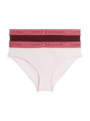 Tommy Hilfiger Pink Signature Essential Bikini Briefs 2 Pack - Image 1 of 2