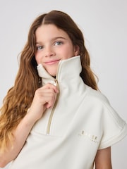 Baker by Ted Baker Cream Zip Neck Top and Shorts Set - Image 5 of 14