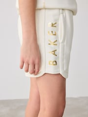Baker by Ted Baker Cream Zip Neck Top and Shorts Set - Image 6 of 14