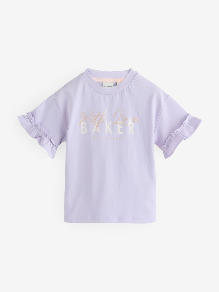 Mehrfarbig - Baker by Ted Baker Frill Shoulder 100% Cotton T-Shirts 3 Pack - Bild 2 von 7