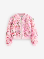 وردي ـ سترة بومبر مبطنة مُزيَّنة بطبعة زهور ثلاثية الأبعاد من By Ted Baker - Image 6 of 10