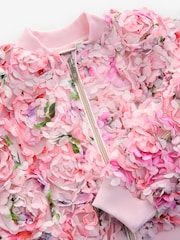 وردي ـ سترة بومبر مبطنة مُزيَّنة بطبعة زهور ثلاثية الأبعاد من By Ted Baker - Image 8 of 10