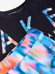 Baker by Ted Baker Navy Tie-Dye Printed T-Shirt & Cycling Shorts Set 2 Piece - Imagen 9 de 10