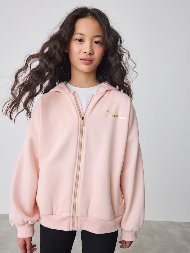 rožnata - Baker by Ted Baker ; kapucar z zadrgo; kapucar z zadrgo jopa/pulover s kapuco - Slika 1 iz 11 rožnata - Baker by Ted Baker ; kapucar z zadrgo; kapucar z zadrgo jopa/pulover s kapuco - Slika 1 iz 11