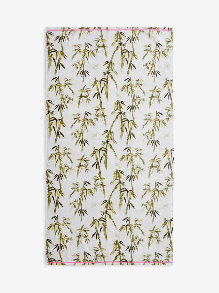 Rockett St George Green 100% Cotton Velour Printed Towel - Image 4 of 4 Rockett St George Green 100% Cotton Velour Printed Towel - Image 4 of 4