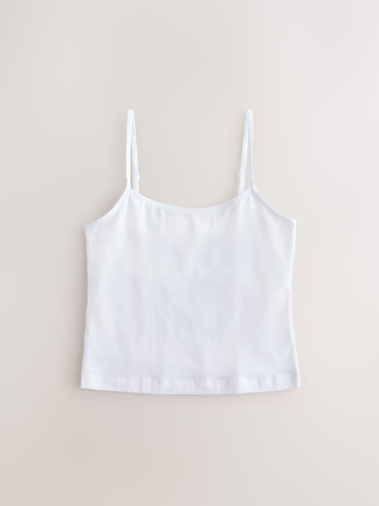 White Cami Vests 1 Pack (9-16yrs) - Image 1 of 4 White Cami Vests 1 Pack (9-16yrs) - Image 1 of 4