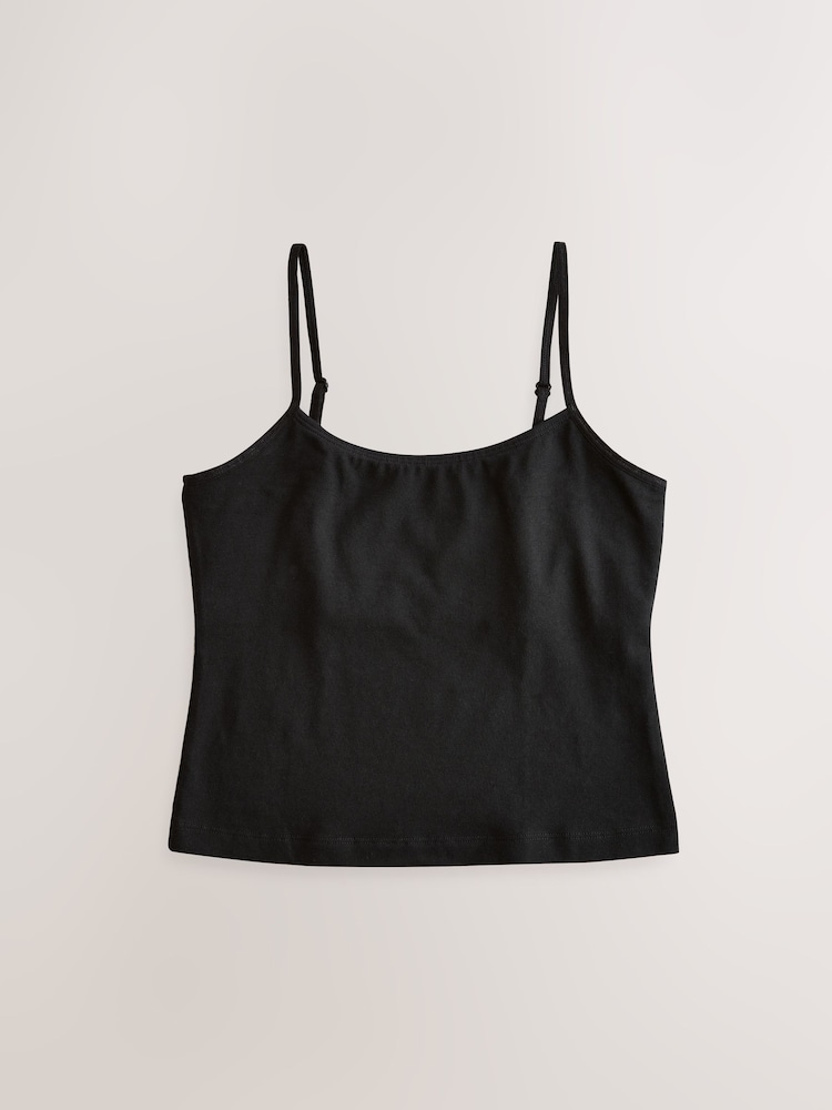 Black Cami Vests 1 Pack (9-16yrs) - Image 1 of 4 Black Cami Vests 1 Pack (9-16yrs) - Image 1 of 4
