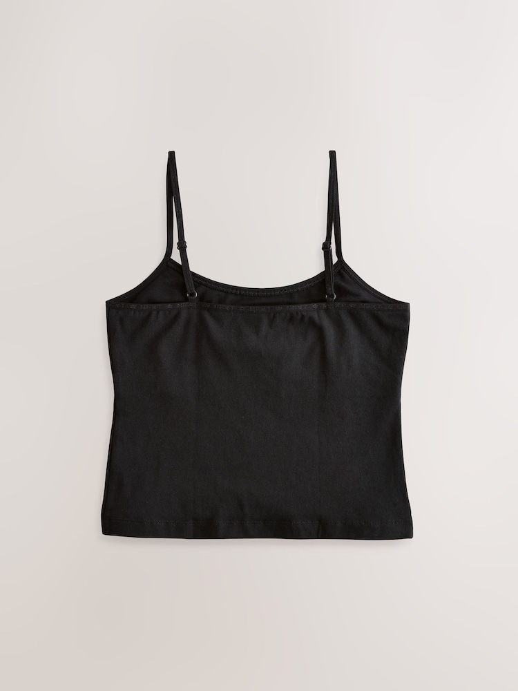 Black Cami Vests 1 Pack (9-16yrs) - Image 2 of 4 Black Cami Vests 1 Pack (9-16yrs) - Image 2 of 4