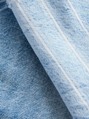 Mittelblau - Shorts aus 100 % Baumwolle mit ausgefransten Kanten (3–16 J.) - Bild 5 von 6