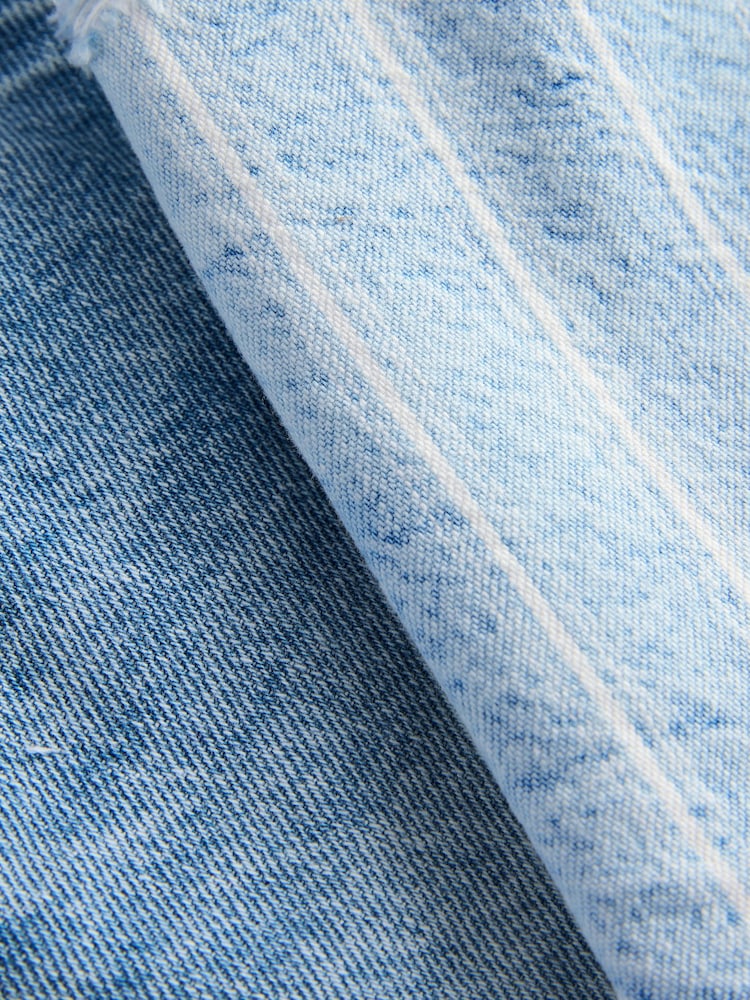 Normaal blauw - 100% katoenen shorts met gerafelde randen (3-16jaar) - Image 5 of 6