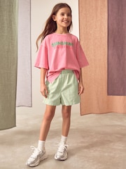 Green 100% Cotton Stripe Shorts (3-16yrs) - Image 2 of 8