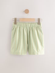 Green 100% Cotton Stripe Shorts (3-16yrs) - Image 5 of 8