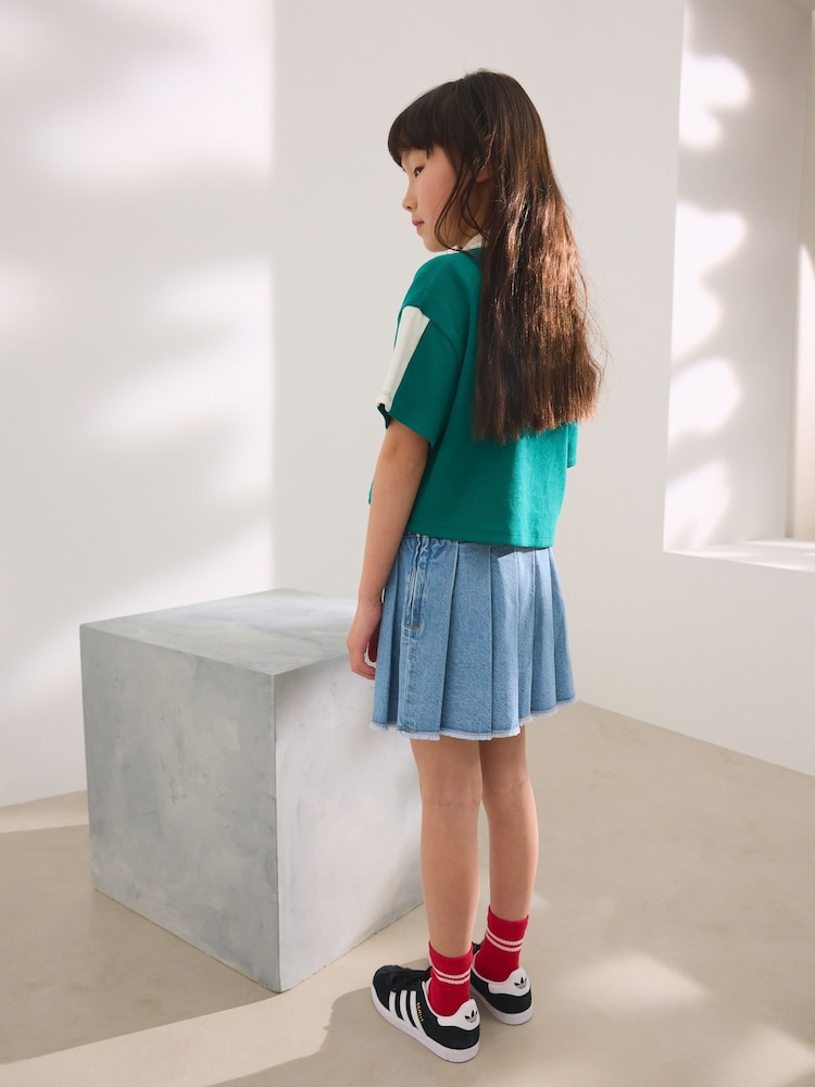 Denim bleu clair - Denim Jupes plissées (3-16ans) - Image 3 of 4