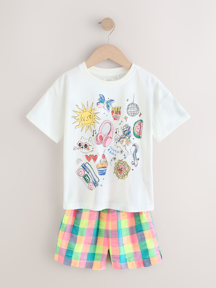 Multi T-Shirt and Short Set (3-16yrs) - Image 5 of 9