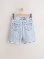 Light Blue Distressed Denim 100% Cotton Shorts (3-16yrs) - Image 6 of 9