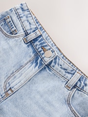 Light Blue Distressed Denim 100% Cotton Shorts (3-16yrs) - Image 8 of 9