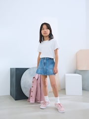 Mid Blue 100% Cotton Denim Skirt (3-16yrs) - Image 3 of 4