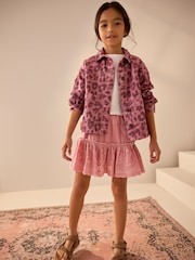Pink 100% Cotton Embroidered Skort (3-16yrs) - Image 3 of 4