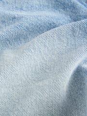Mid Blue Longer Length Frayed Edge Denim Shorts (3-16yrs) - Image 3 of 4