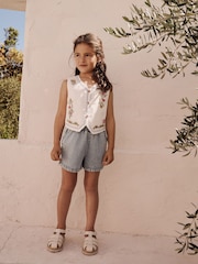 White 100% Cotton Top and Short Set (3-16yrs) - Image 1 of 11