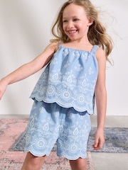 Blue Top and Shorts Set (3-16yrs) - Image 1 of 8