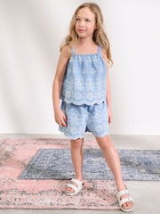 Blue Top and Shorts Set (3-16yrs) - Image 2 of 8