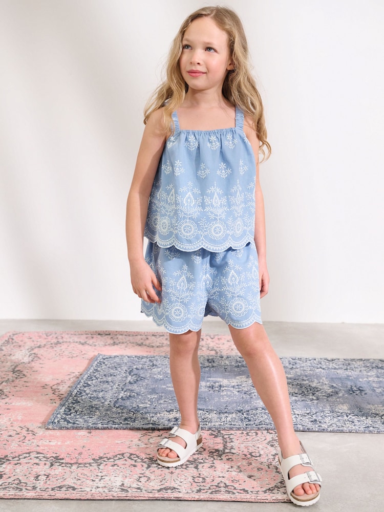 Blue Top and Shorts Set (3-16yrs) - Image 2 of 8
