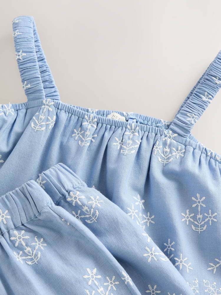 Azul - Conjunto de top y pantalones cortos (3-16 años) - Imagen 8 de 8 Azul - Conjunto de top y pantalones cortos (3-16 años) - Imagen 8 de 8