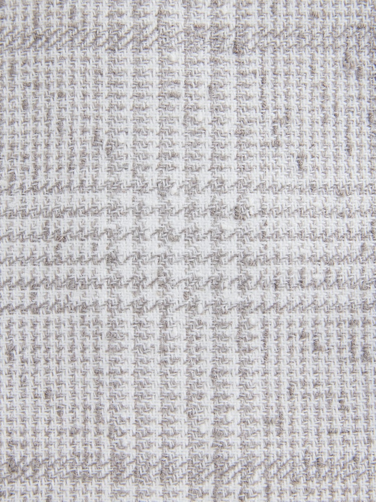 Grey/Ecru Regular Fit Smart Textured Check Double Breasted Blazer - Image 12 of 12