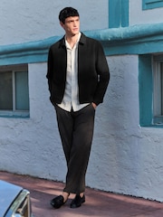 Negro - Smart Textured Shacket With Wool - Imagen 2 de 9