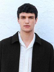 Negro - Smart Textured Shacket With Wool - Imagen 4 de 9