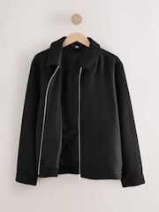 Negro - Smart Textured Shacket With Wool - Imagen 7 de 9