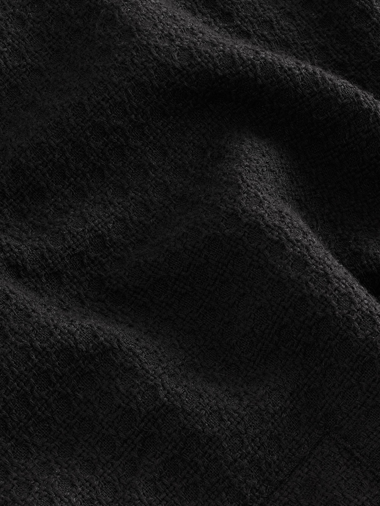 Negro - Smart Textured Shacket With Wool - Imagen 9 de 9