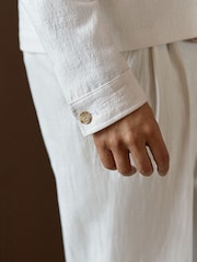 Blanco - Smart Linen Look Shacket - Imagen 4 de 4