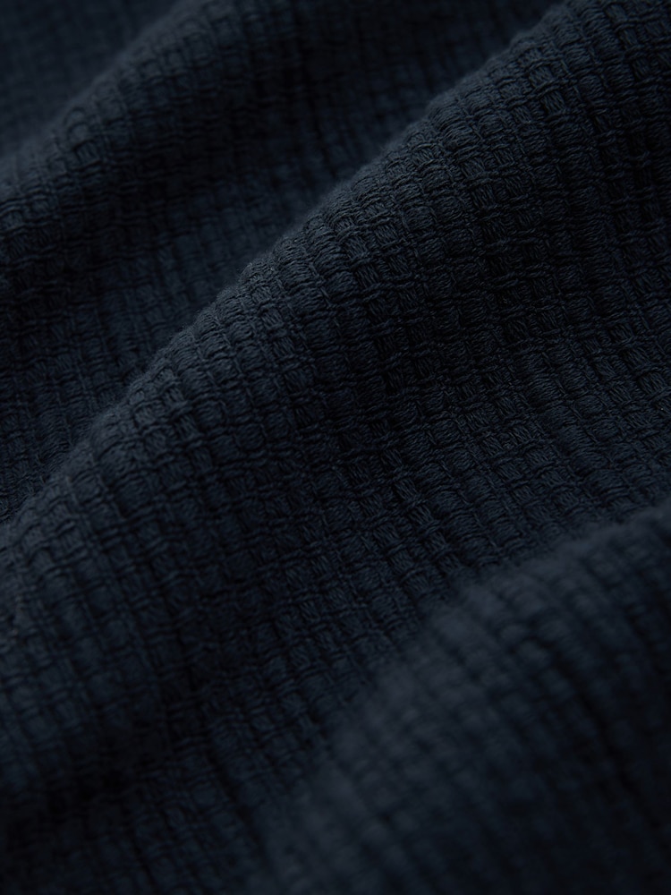 Azul marino - Smart Textured 100% Cotton Shacket - Imagen 9 de 9