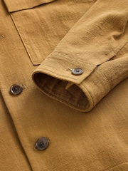 Tan Brown Smart Linen Look Shacket - Image 10 of 10