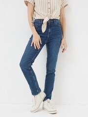 FatFace Chesham Dark Vintage Blue Girlfriend Jeans - Image 1 of 6