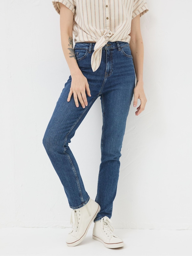 FatFace Chesham Dark Vintage Blue Girlfriend Jeans - Image 1 of 6