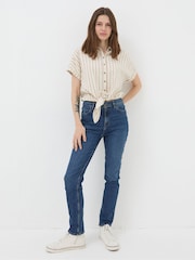 FatFace Chesham Dark Vintage Blue Girlfriend Jeans - Image 3 of 6