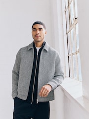 Black/White Textured Shacket - Image 1 of 6