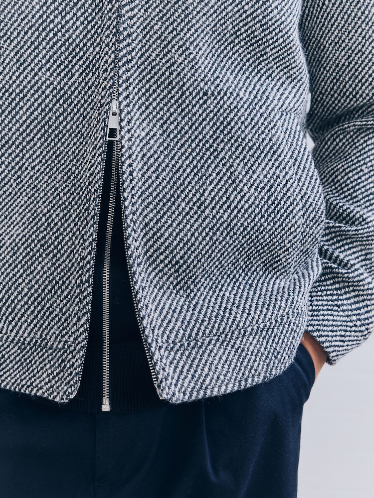 Black/White Textured Shacket - Image 5 of 6