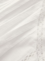 White Embroidered Pintuck Sleeveless Top - Image 8 of 8