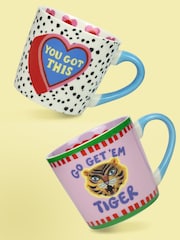 Eleanor Bowmer Yellow You Got This And Go Get Em Tiger Mug Set - Image 1 of 1