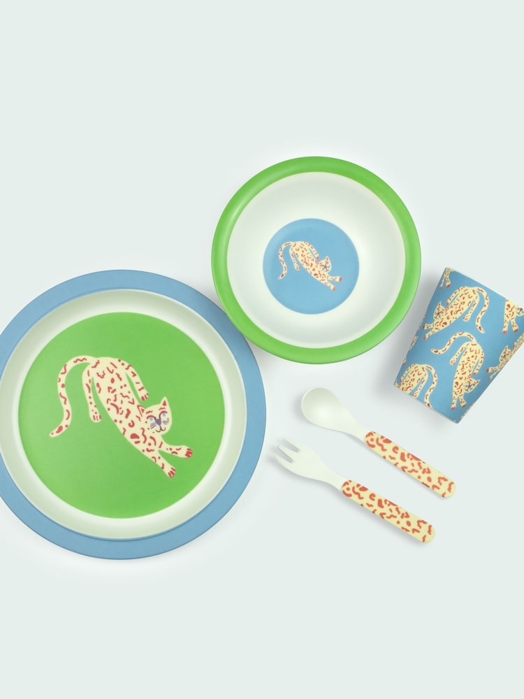 Eleanor Bowmer Blue Kids Melamine Dinner Set - Image 1 of 2