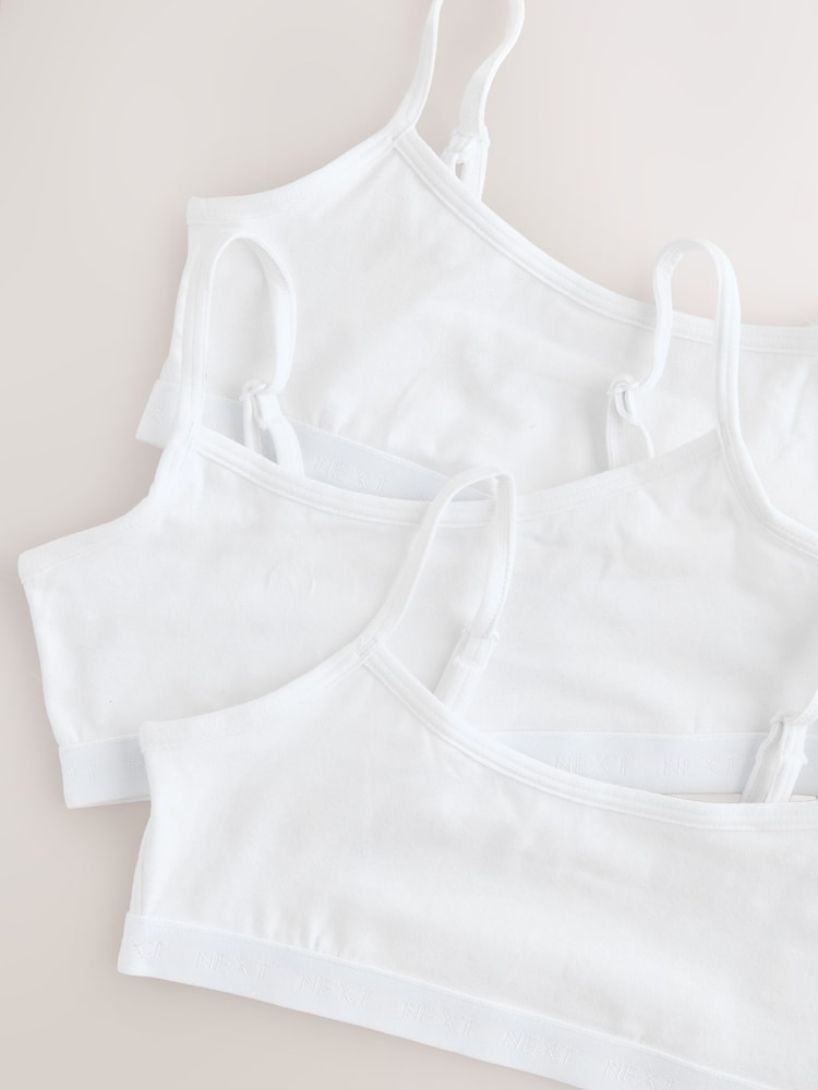 White Strappy Crop Tops 3 Pack (5-16yrs) - Image 3 of 3 White Strappy Crop Tops 3 Pack (5-16yrs) - Image 3 of 3