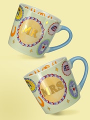 Eleanor Bowmer Cream Mrs And Mr Mug set - Image 1 of 1