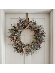 Lights4fun 60cm Pre Lit Autumn And Christmas Wreath - Image 1 of 3